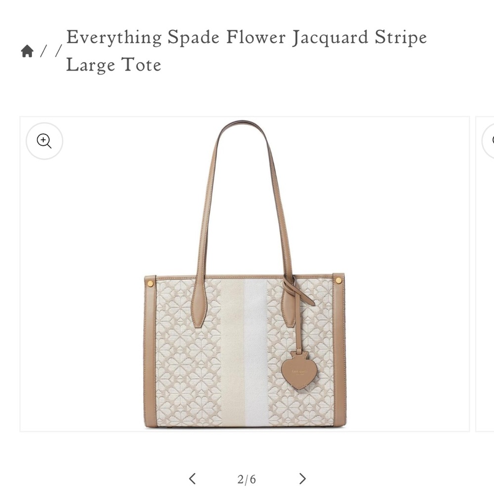 Kate Spade Beige and White Floral Tote